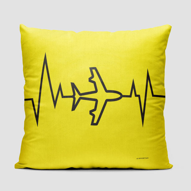 Heartbeat - Throw Pillow - Airportag