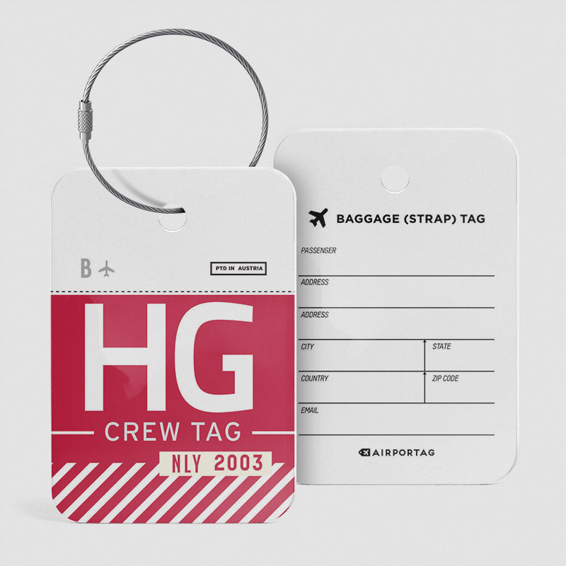 HG - Étiquette de bagage