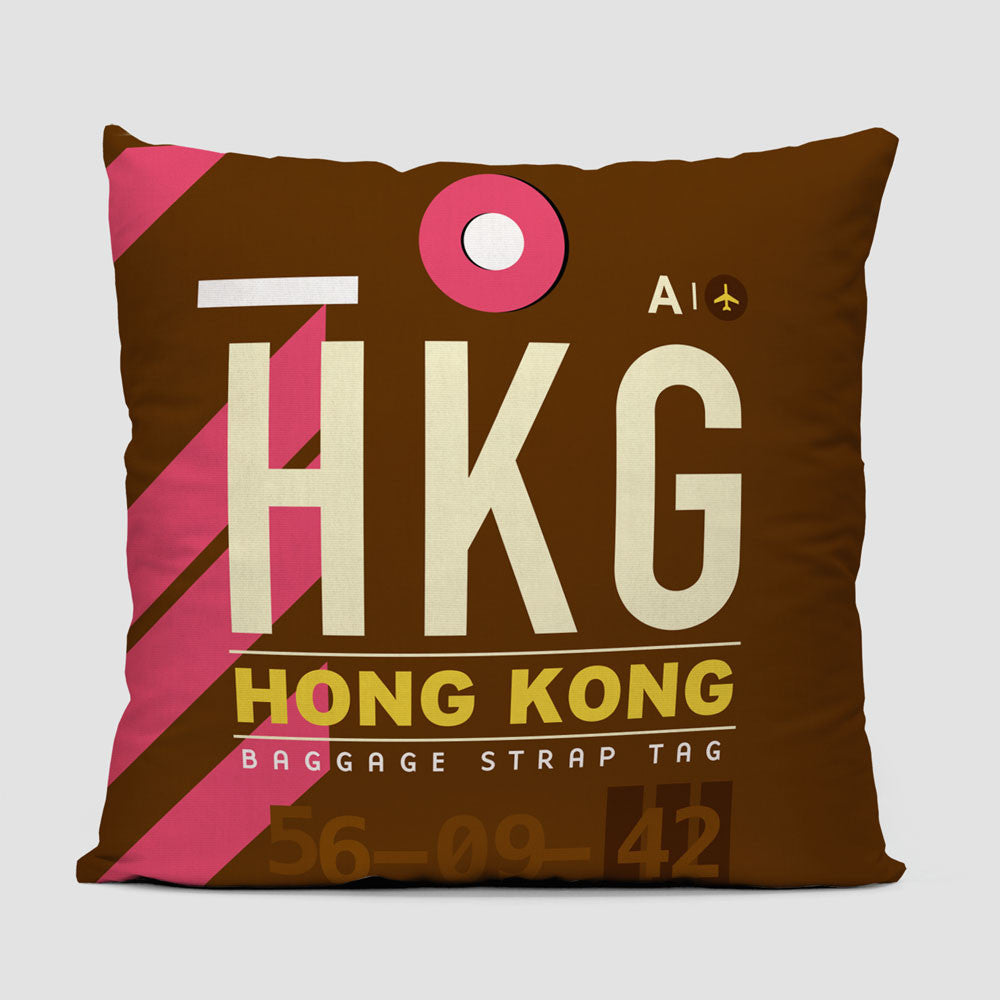 HKG - Throw Pillow - Airportag