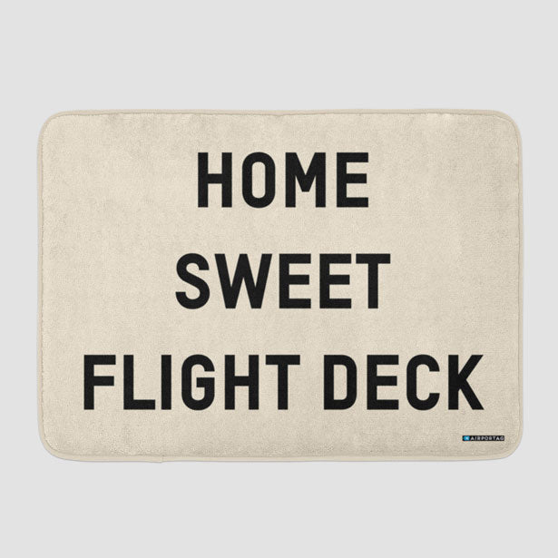 Home Sweet Flight Deck - Bath Mat - Airportag