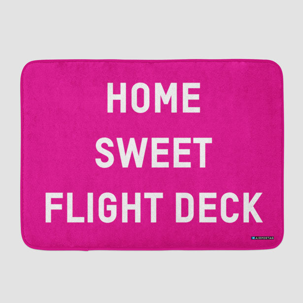 Home Sweet Flight Deck - Bath Mat - Airportag
