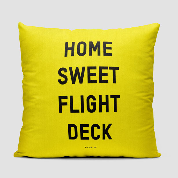 Home Sweet Flight Deck - Throw Pillow - Airportag