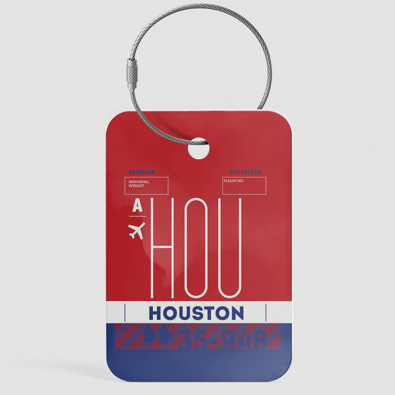 Airport Code Luggage Tag IATA code HOU baggage tag