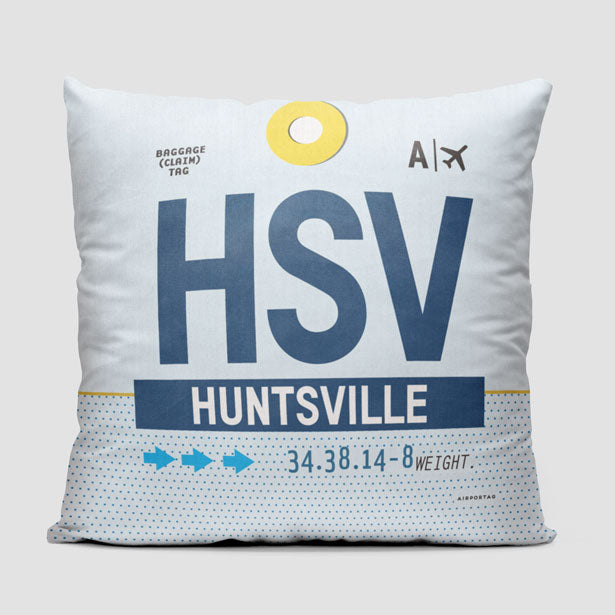 HSV - Throw Pillow - Airportag