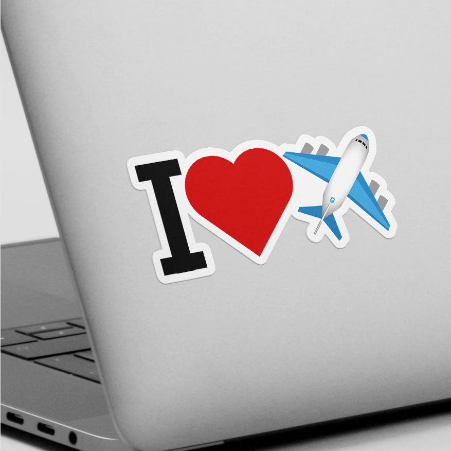 I Love Planes - Sticker airportag.myshopify.com