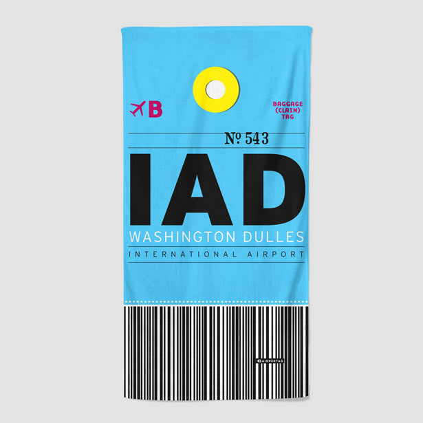 IAD - Beach Towel - Airportag