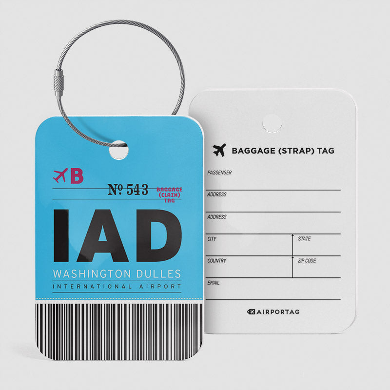 IAD - Étiquette de bagage