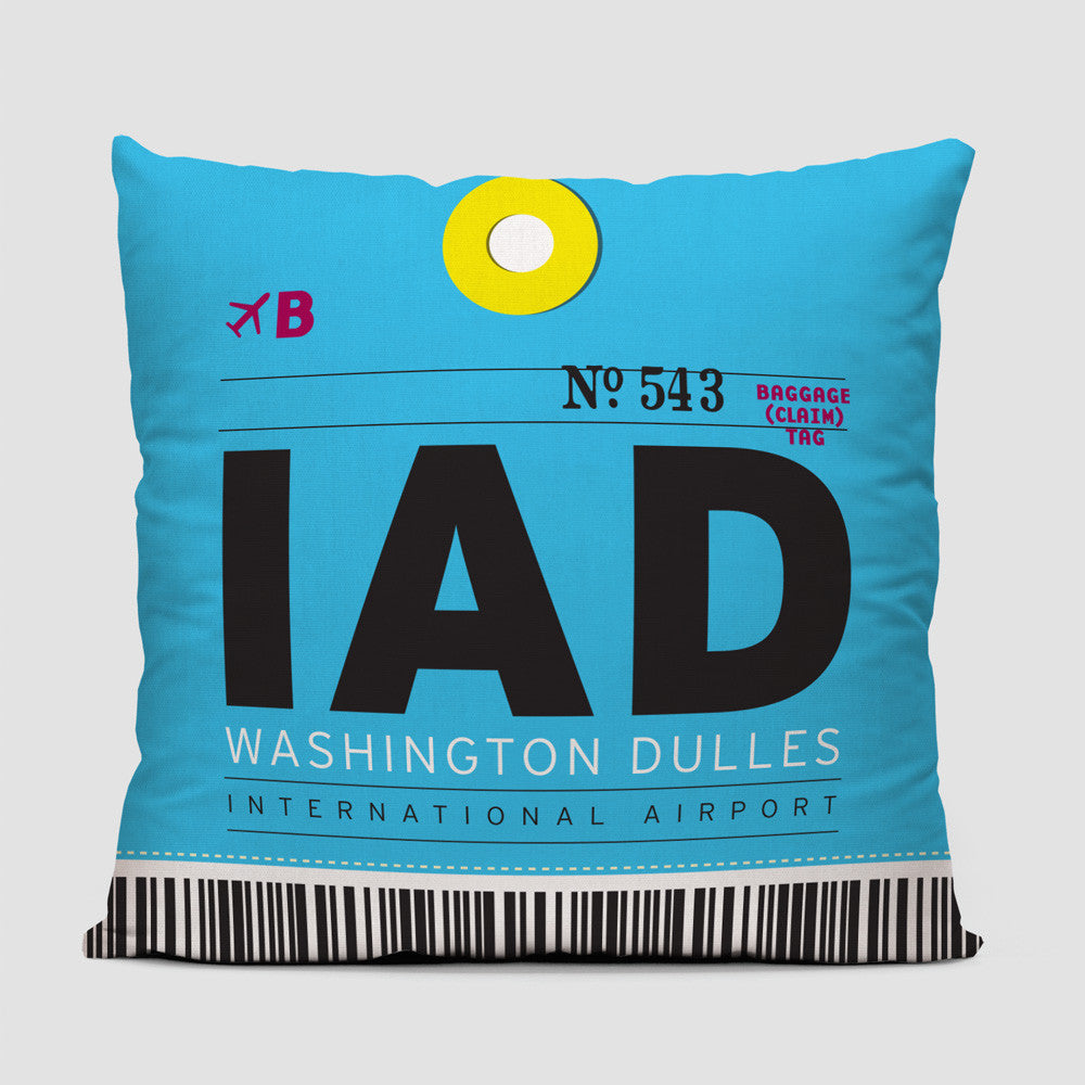 IAD - Throw Pillow - Airportag