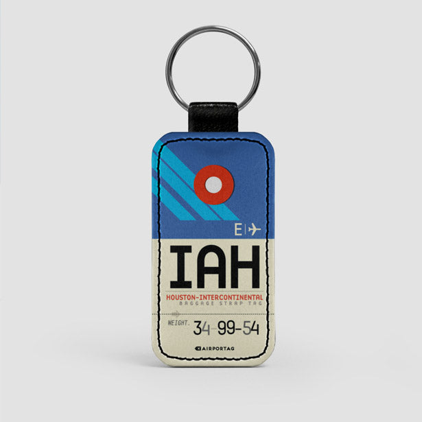 IAH - Leather Keychain - Airportag