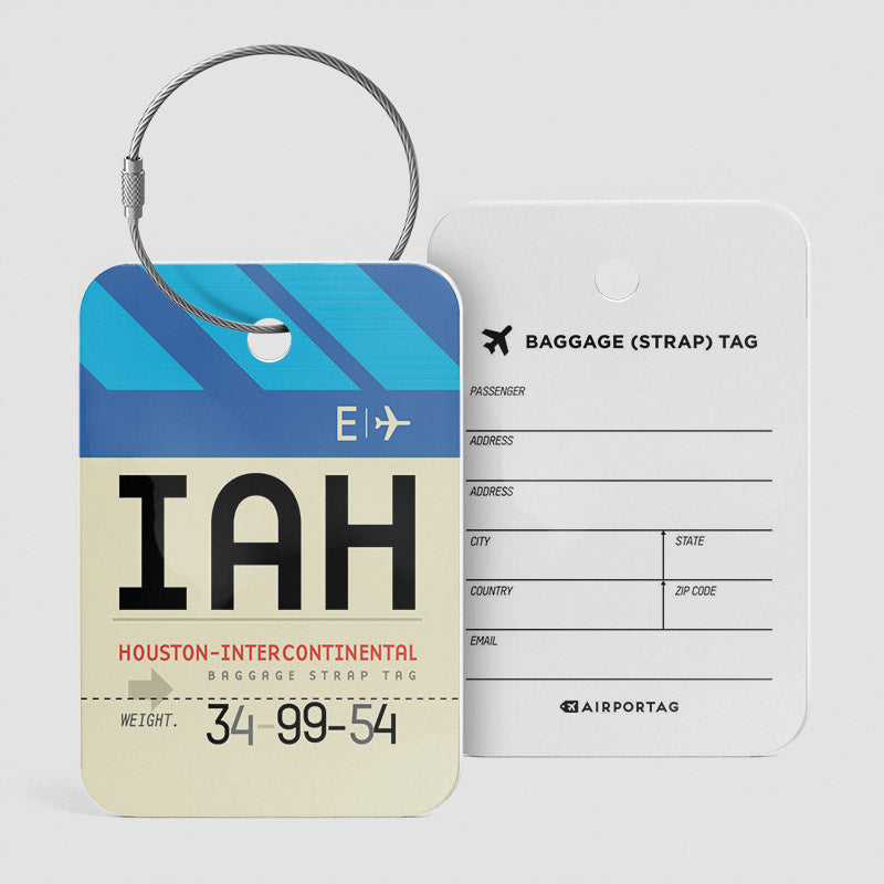 IAH - Étiquette de bagage