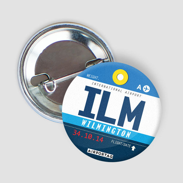 Pinback Button Wilmington Intl Airport North Carolina, US IATA code ILM