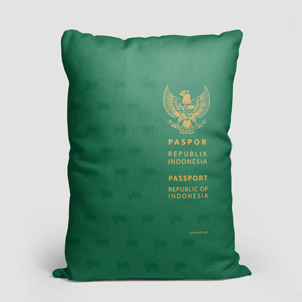 Indonesia - Passport Rectangular Pillow - Airportag