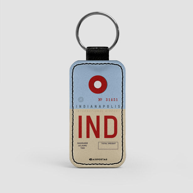 IND - Leather Keychain - Airportag