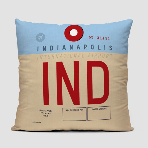 IND - Throw Pillow - Airportag