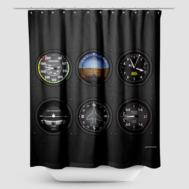 Instruments - Shower Curtain - Airportag