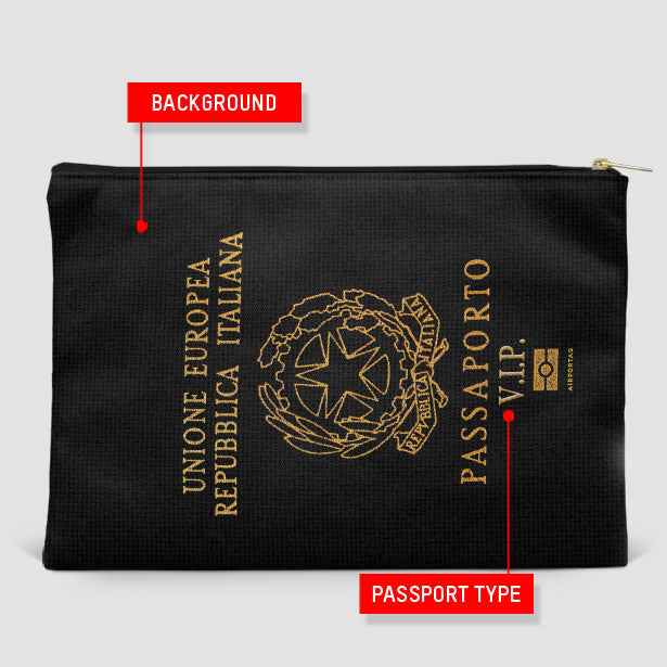 Italy - Passport Pouch Bag - Airportag