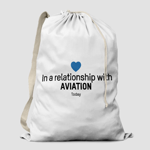 In a relationship with aviation - Laundry Bag - Airportag
