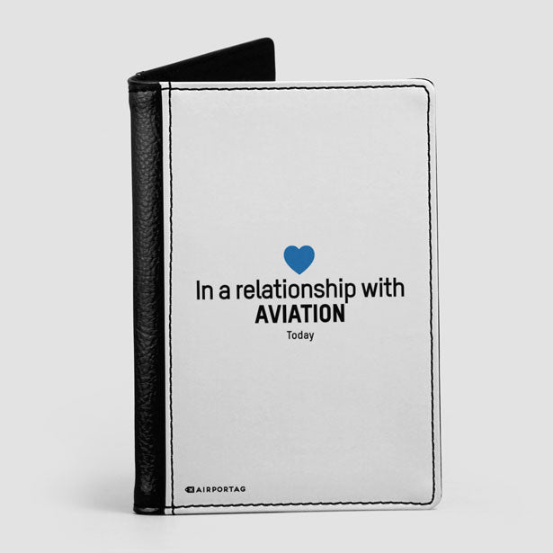 In a relationship with aviation - Passport Cover - Airportag