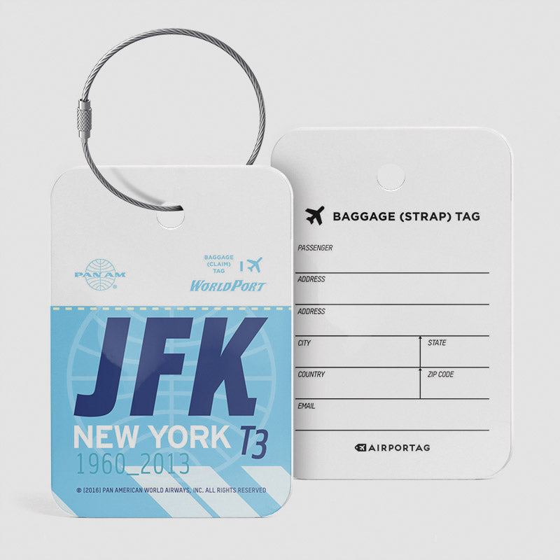 JFK World Port - Pan Am - Étiquette de bagage