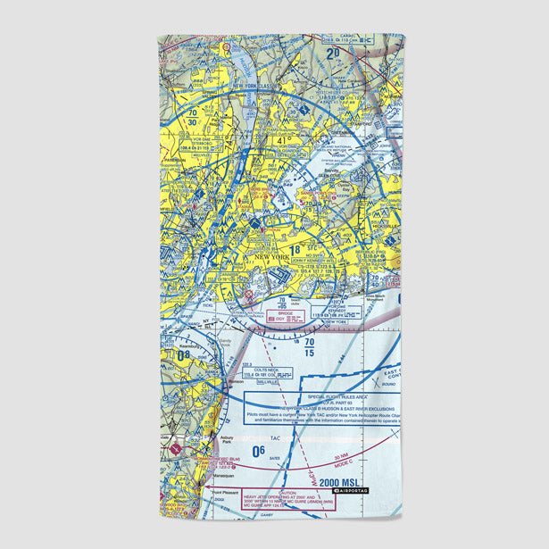 JFK Sectional - Beach Towel - Airportag