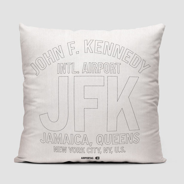 JFK Letters - Throw Pillow - Airportag