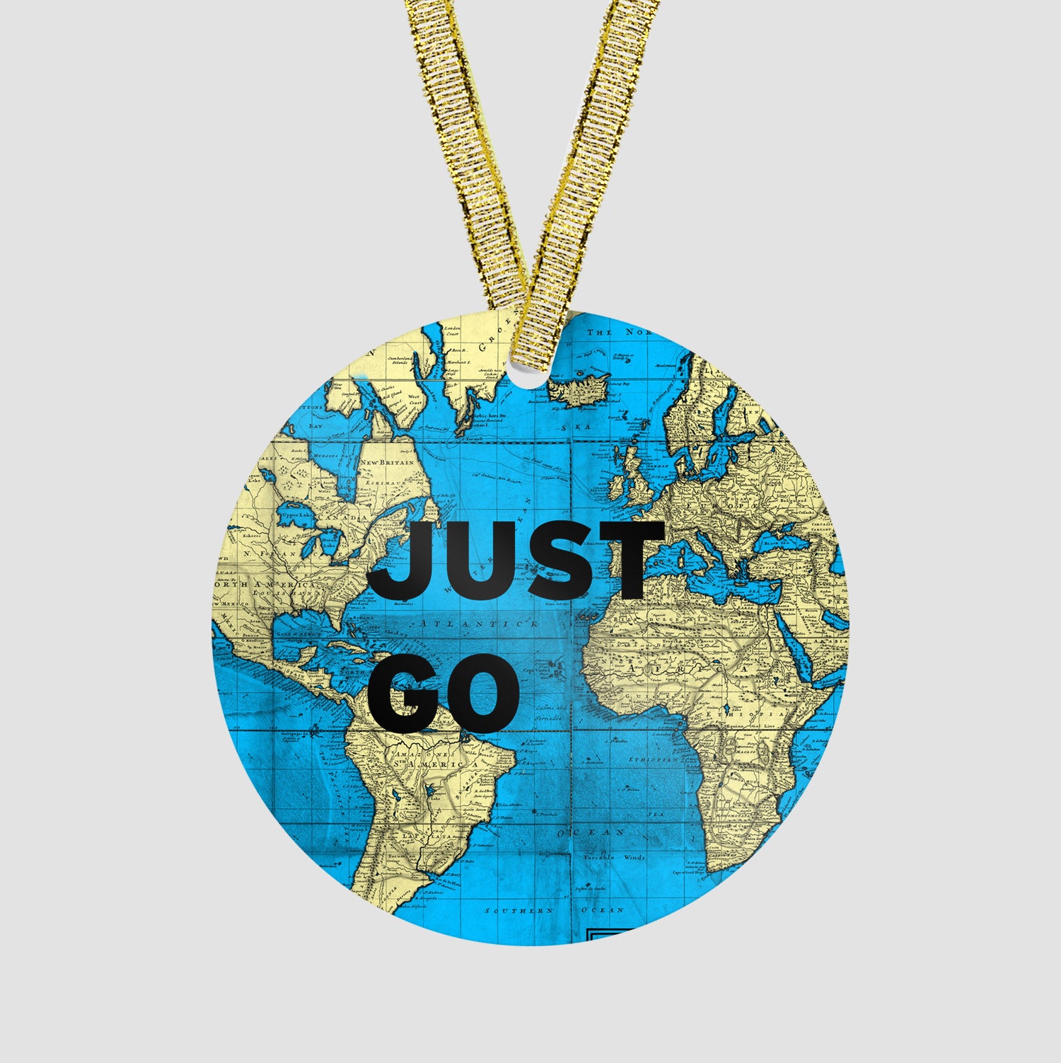 Just Go - World Map - Ornament - Airportag