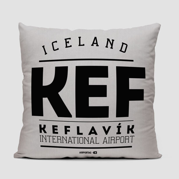 KEF Letters - Throw Pillow - Airportag