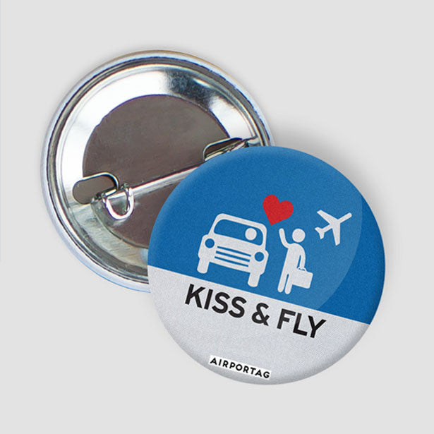 Kiss and Fly - Button - Airportag