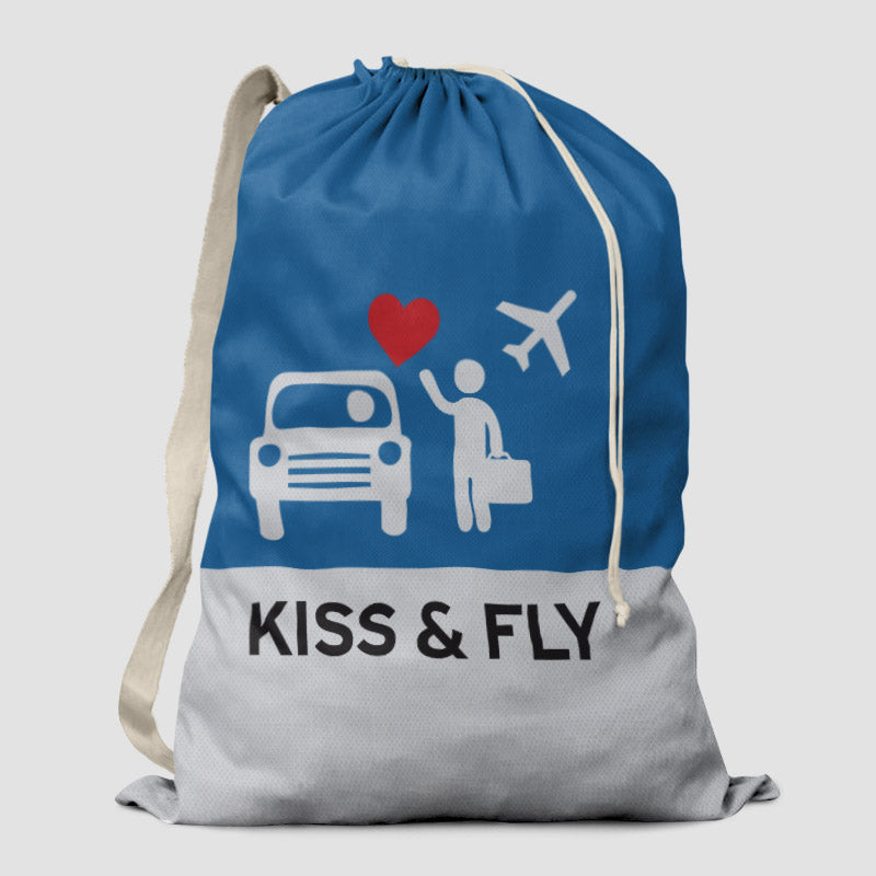 Kiss and Fly - Laundry Bag - Airportag