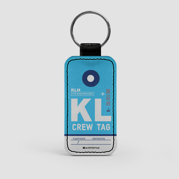 KL - Leather Keychain - Airportag