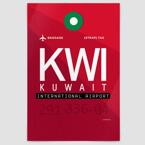 Poster KWI Kuwait Intl Airport Kuwait City, Kuwait IATA code KWI