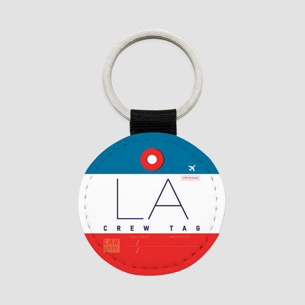 LA - Round Keychain