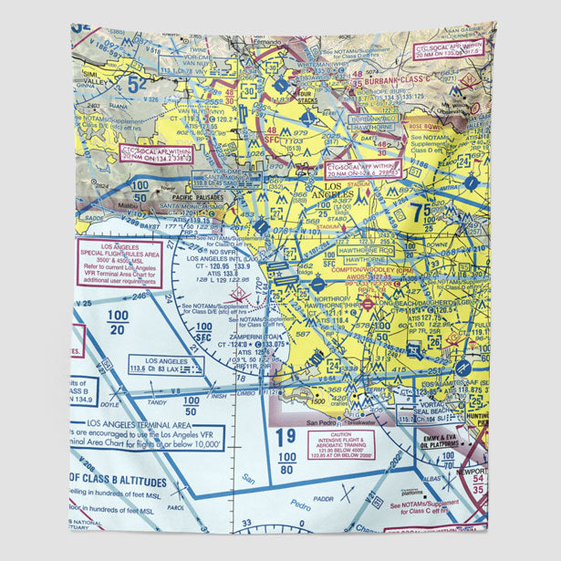 LAX Sectional - Wall Tapestry - Airportag