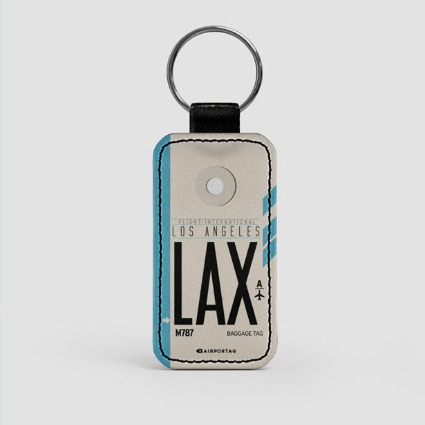 LAX - Los Angeles Airport - Leather Keychain