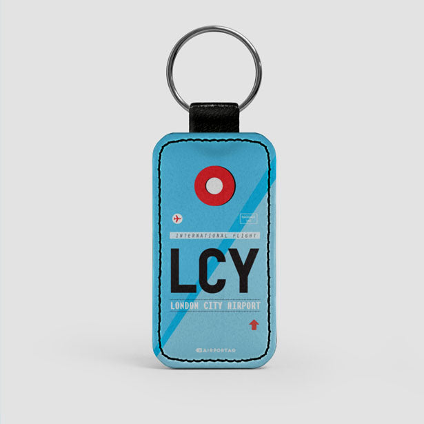 LCY - Leather Keychain - Airportag