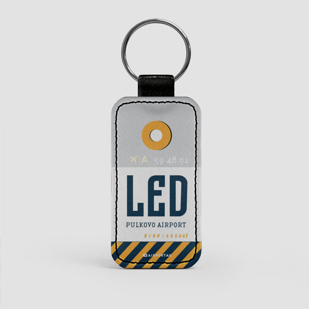 LED - Leather Keychain - Airportag