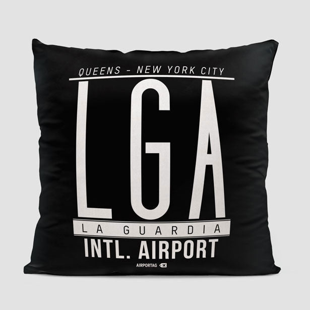 LGA Letters - Throw Pillow - Airportag