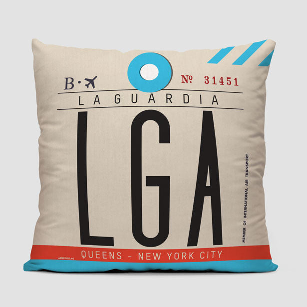 LGA - Throw Pillow - Airportag