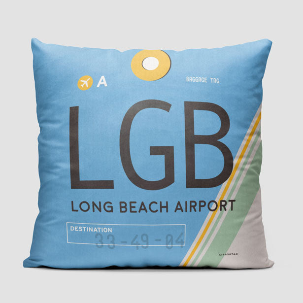 LGB - Throw Pillow - Airportag