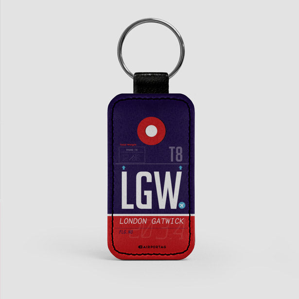 LGW - Leather Keychain - Airportag