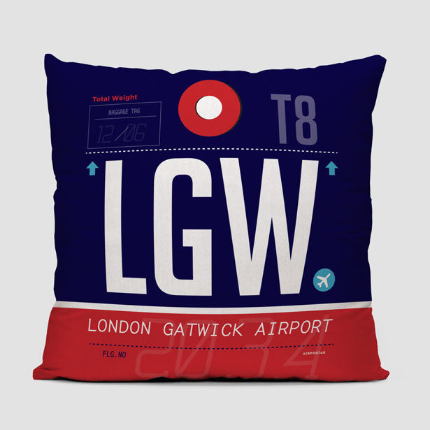 LGW - Throw Pillow - Airportag