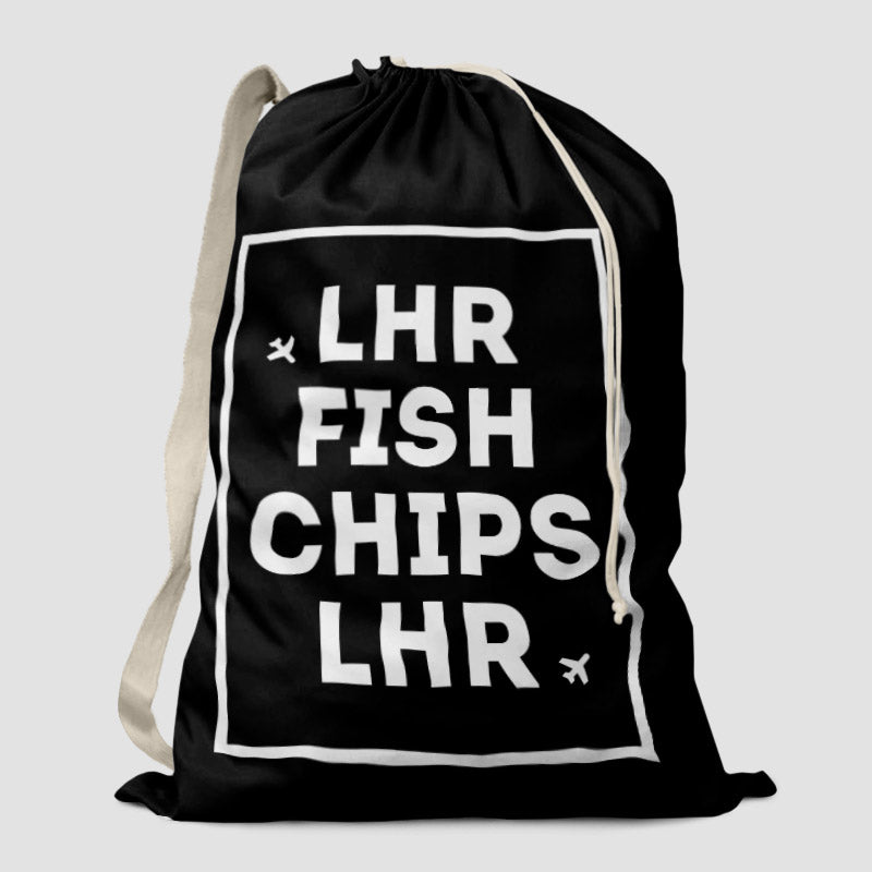 LHR - Fish / Chips - Laundry Bag - Airportag