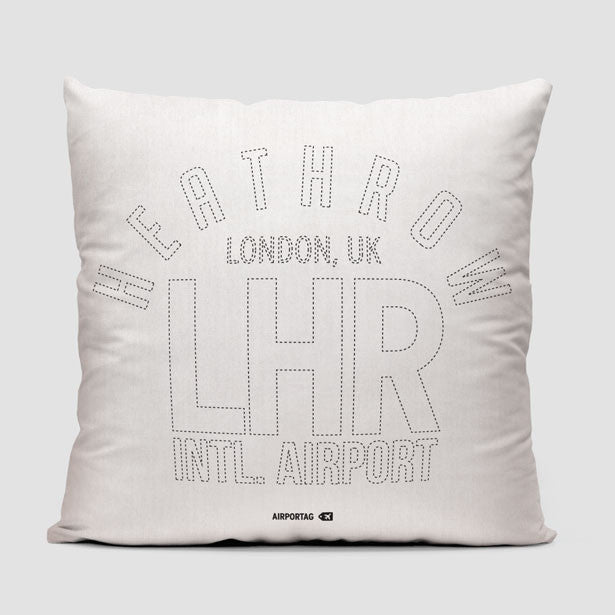LHR Letters - Throw Pillow - Airportag