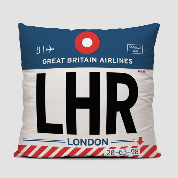 LHR - Throw Pillow - Airportag