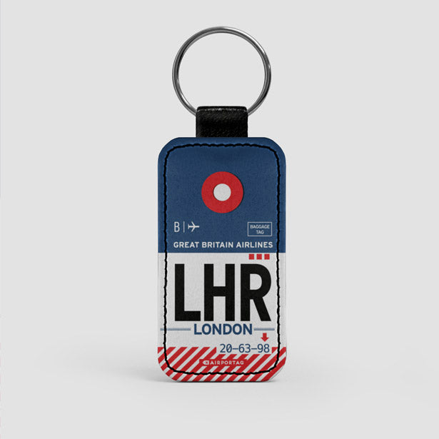LHR - Leather Keychain - Airportag