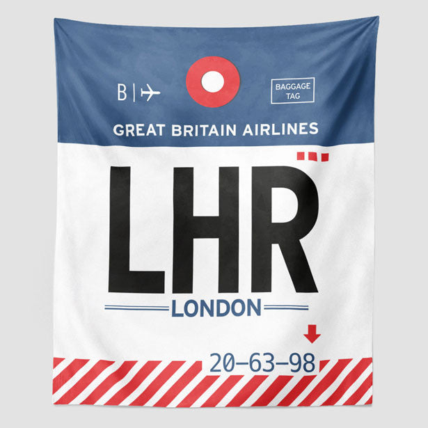 LHR - Wall Tapestry - Airportag