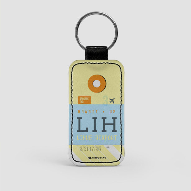 LIH - Leather Keychain - Airportag