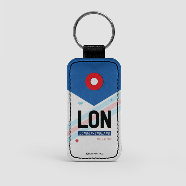 LON - Leather Keychain - Airportag