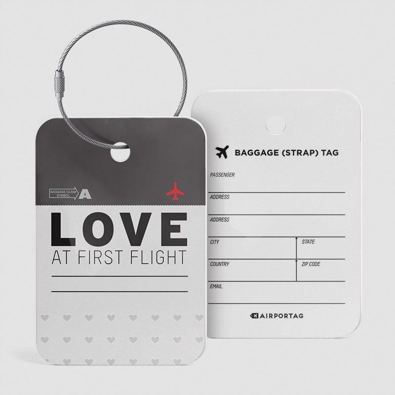 L'amour au premier vol - Étiquette de bagage