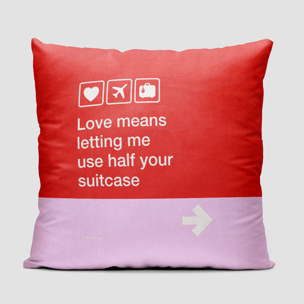 Love means ... - Throw Pillow - Airportag